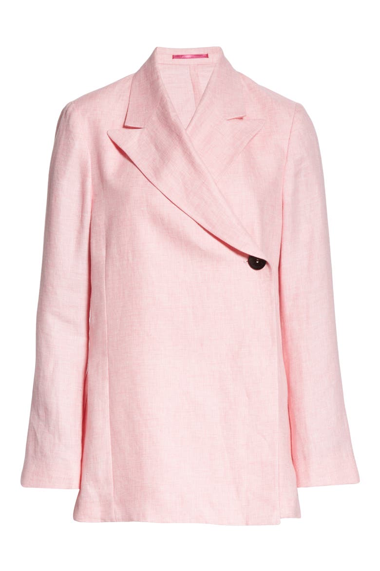 Viv Linen Blazer, Alternate, color, CONCH SHELL