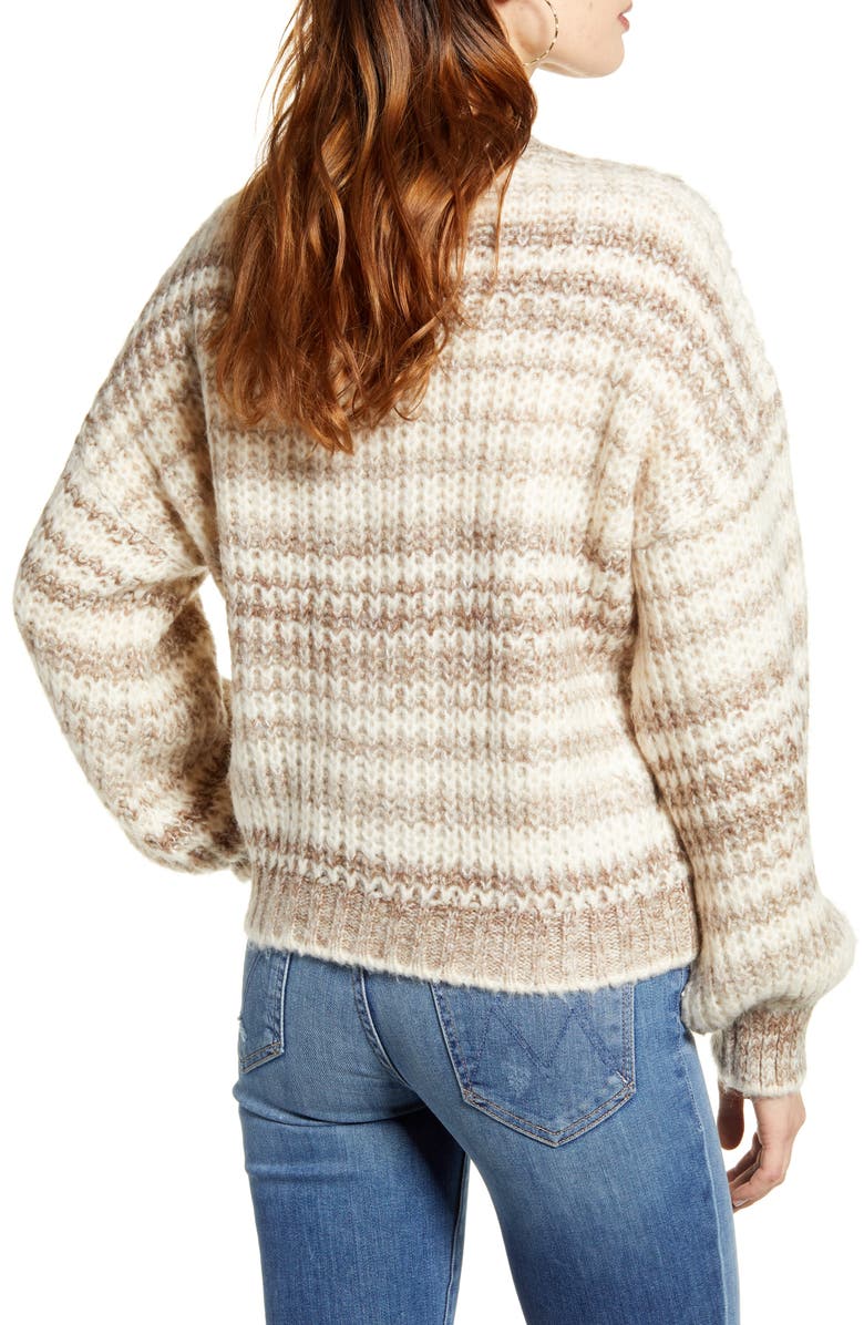 VERO MODA Leya Stripe Crewneck Sweater, Alternate, color,