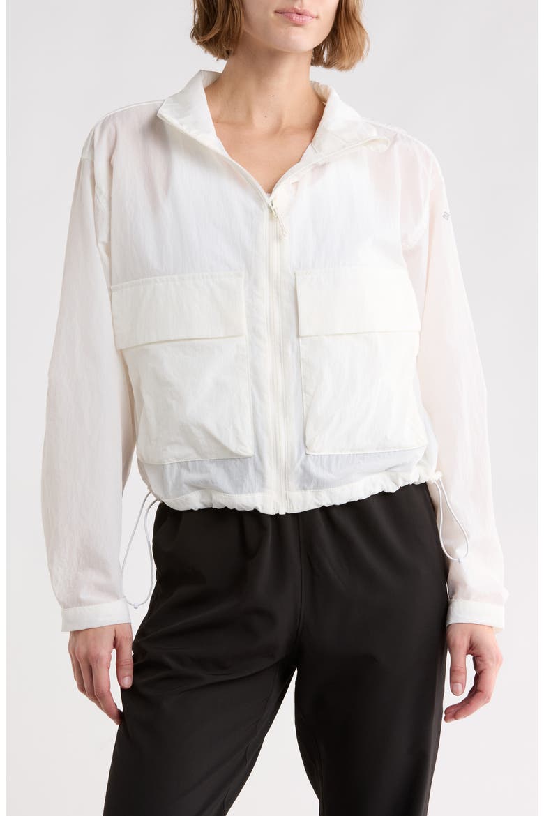 Paracutie Cropped Cargo Windbreaker, Main, color, SEA SALT
