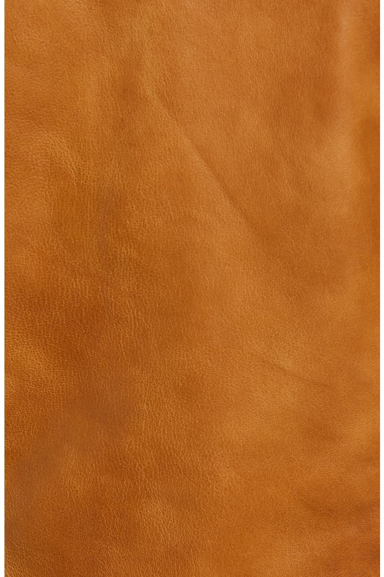 Leather Trucker Jacket, Alternate, color, COGNAC