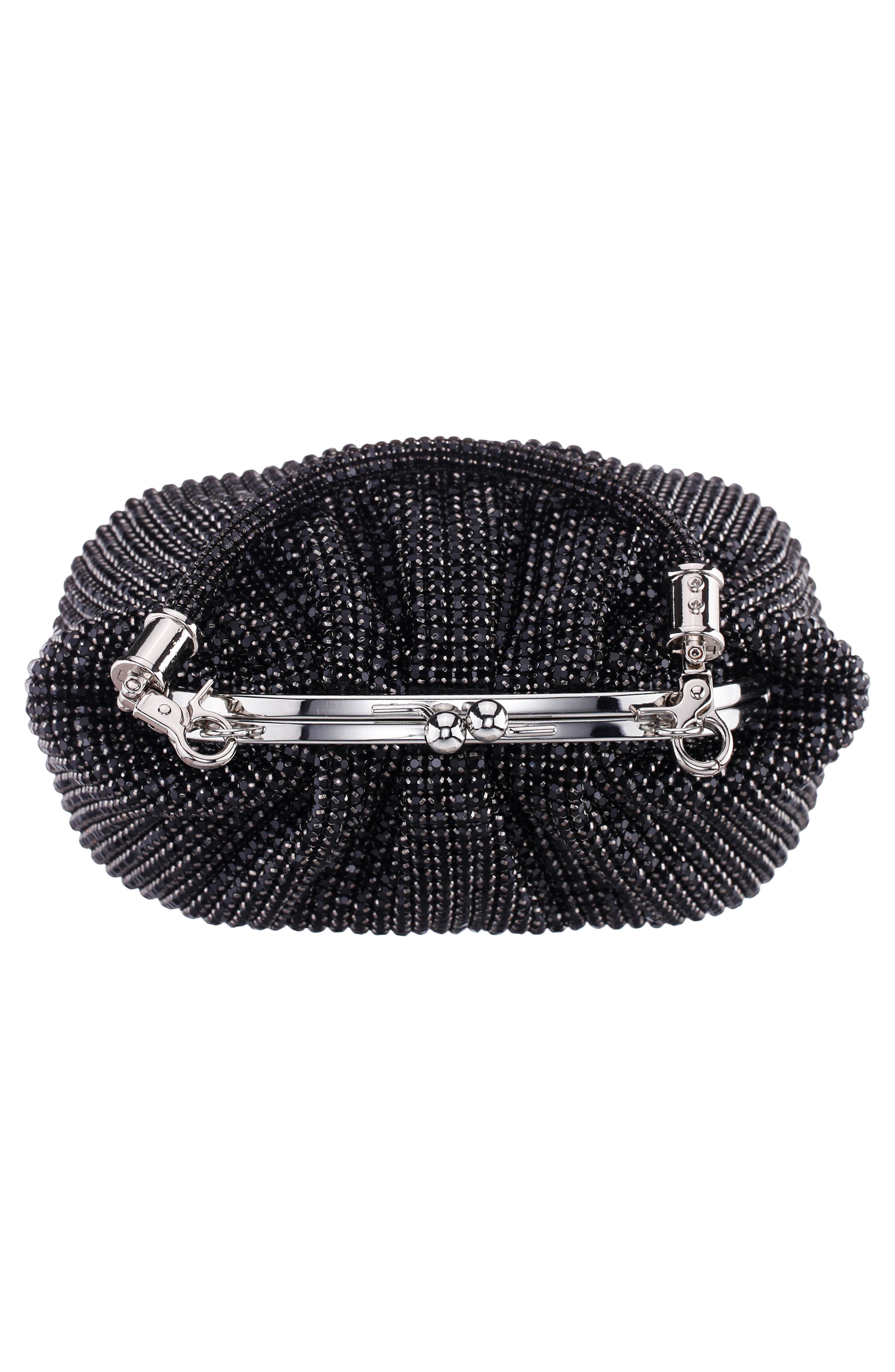 Nina Kiara Frame Clutch, Alternate, color, Black