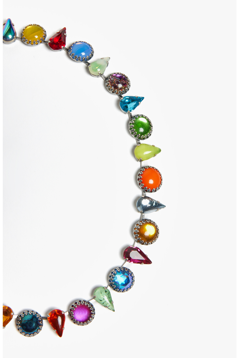 Kaleidoscope Layering Choker, Alternate, color, Silver