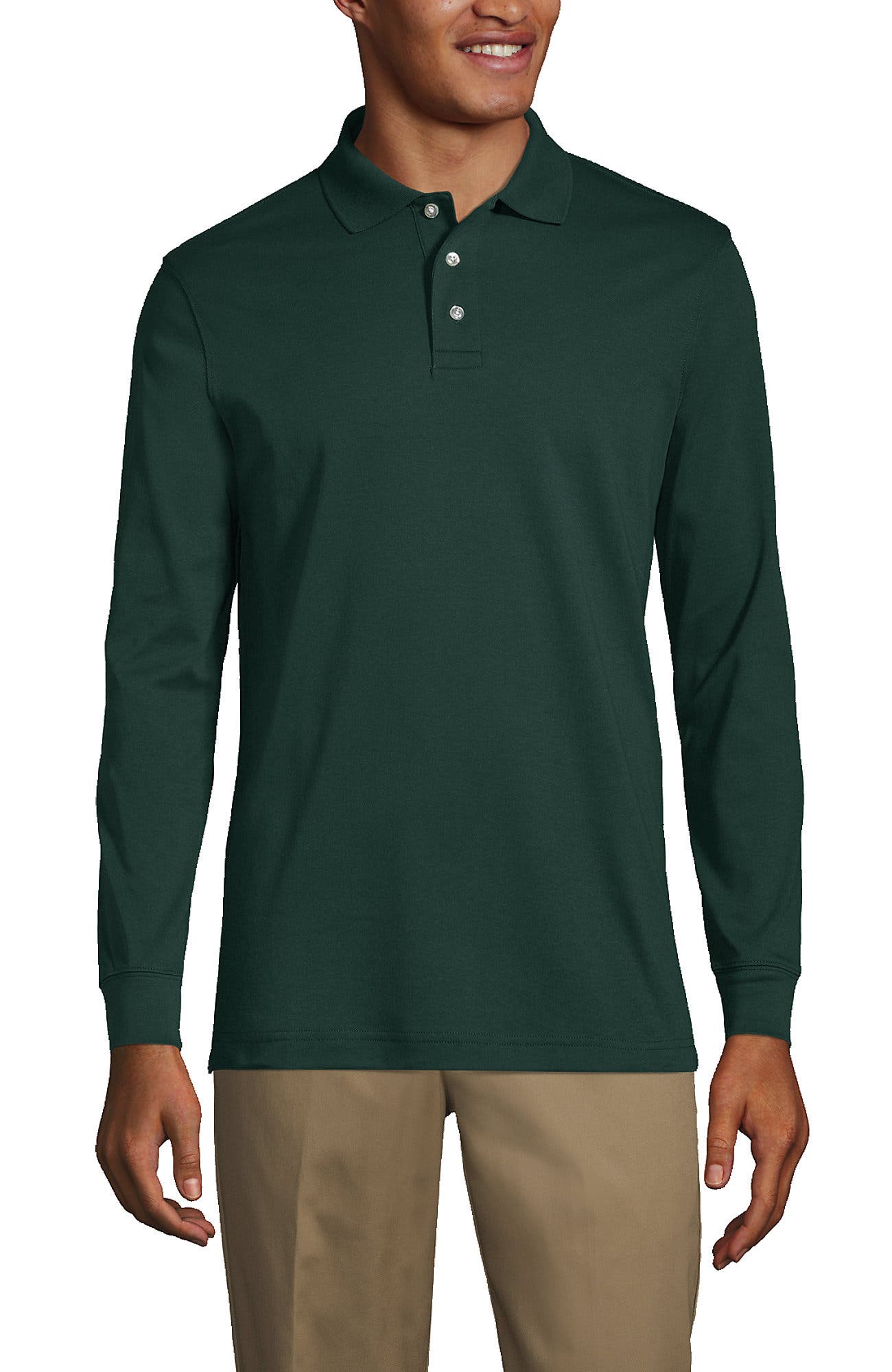 School Uniform  Long Sleeve Interlock Polo Shirt - image 5