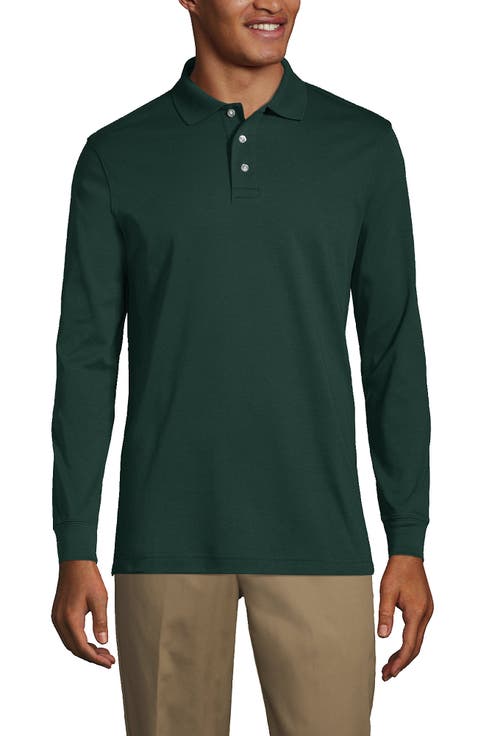 School Uniform  Long Sleeve Interlock Polo Shirt