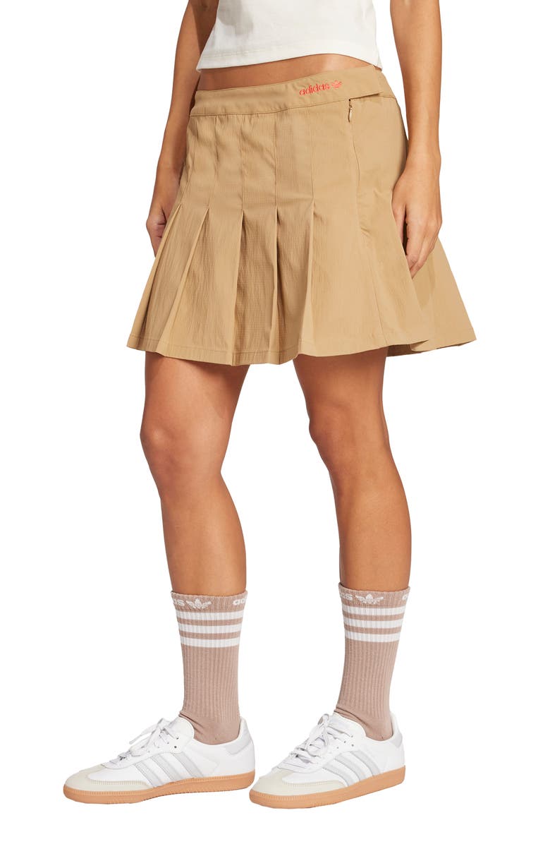 adidas Pleated Skirt, Main, color, Cardboard