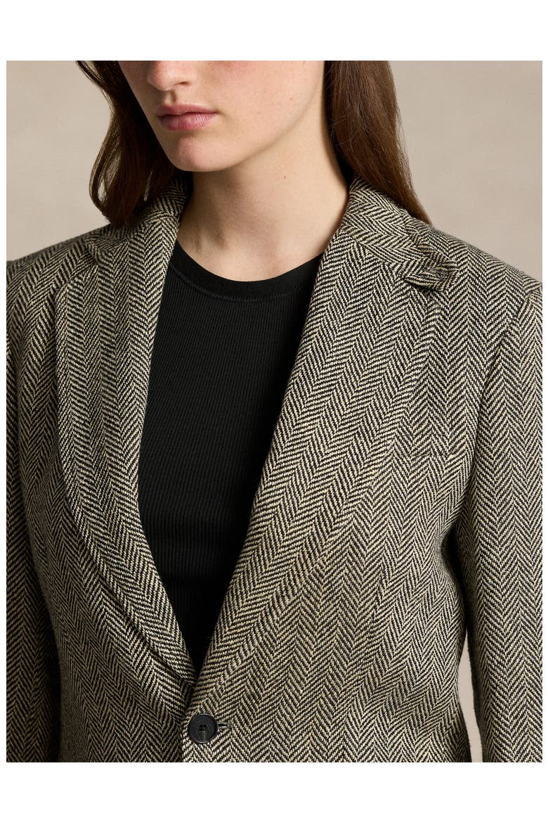 Heritage Herringbone Blazer, Alternate, color, BLACK/CREAM HERRINGBONE