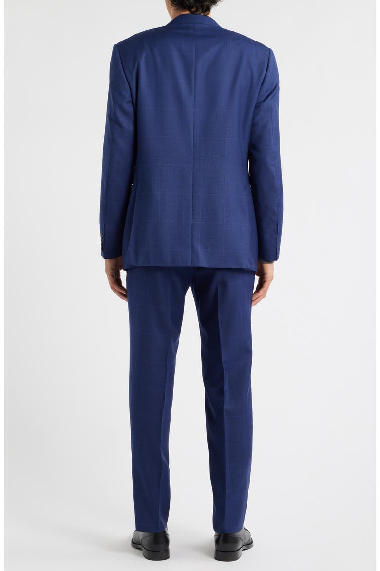 Siena Regular Fit Medium Blue Glen Check Super 130s Wool Suit, Alternate, color, BRIGHT BLUE