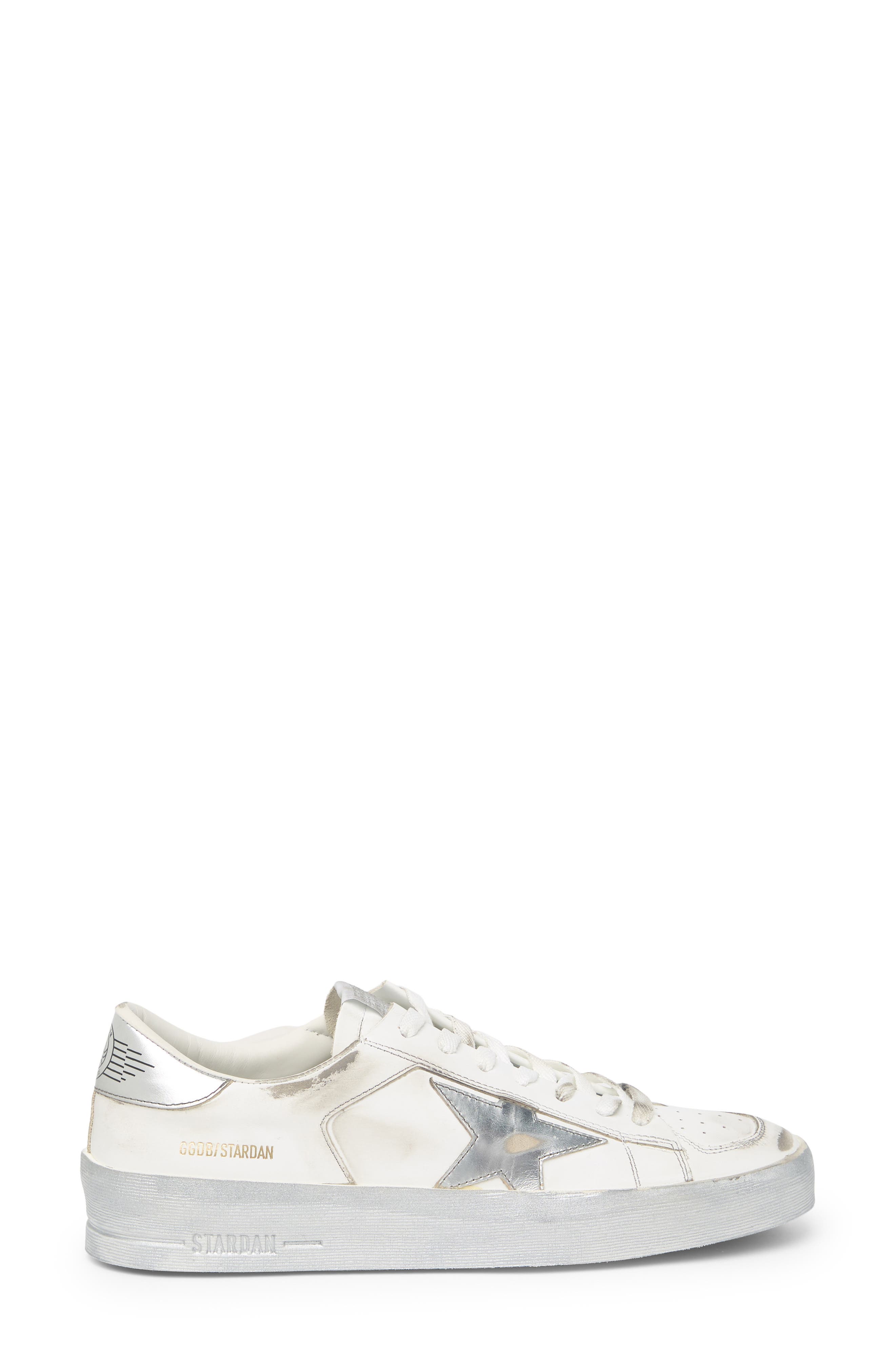 Golden Goose Stardan Low Top Sneaker, Alternate, color, White/ Silver