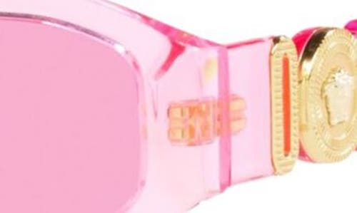 Versace Kids' 48mm Small Rectangle Sunglasses In Pink