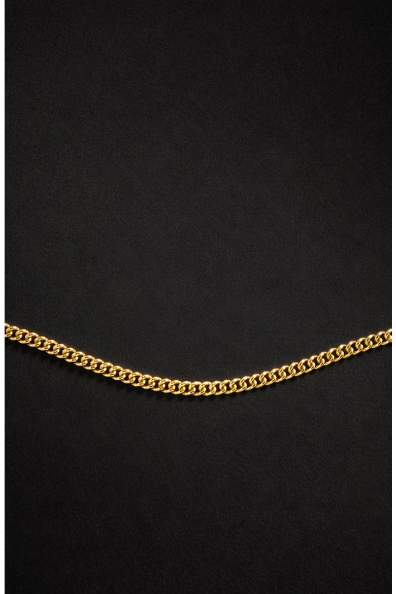 Curb Chain Necklace, Alternate, color, Gold