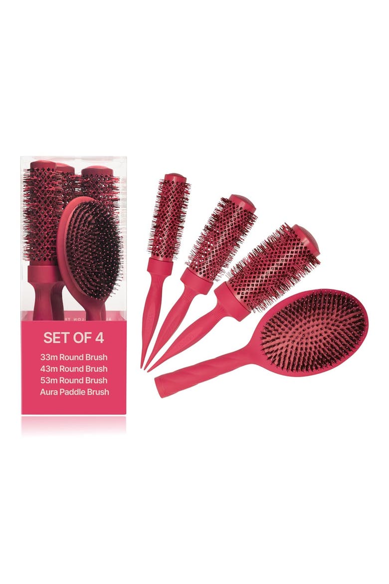 Aura 4-Piece Brush Set, Main, color, PINK