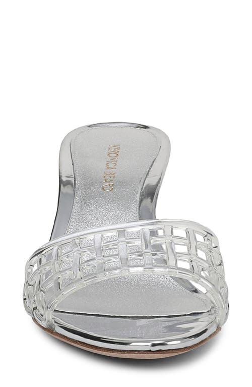 Veronica Beard Tia Jelly Stiletto Slide Sandals In Clear/silver