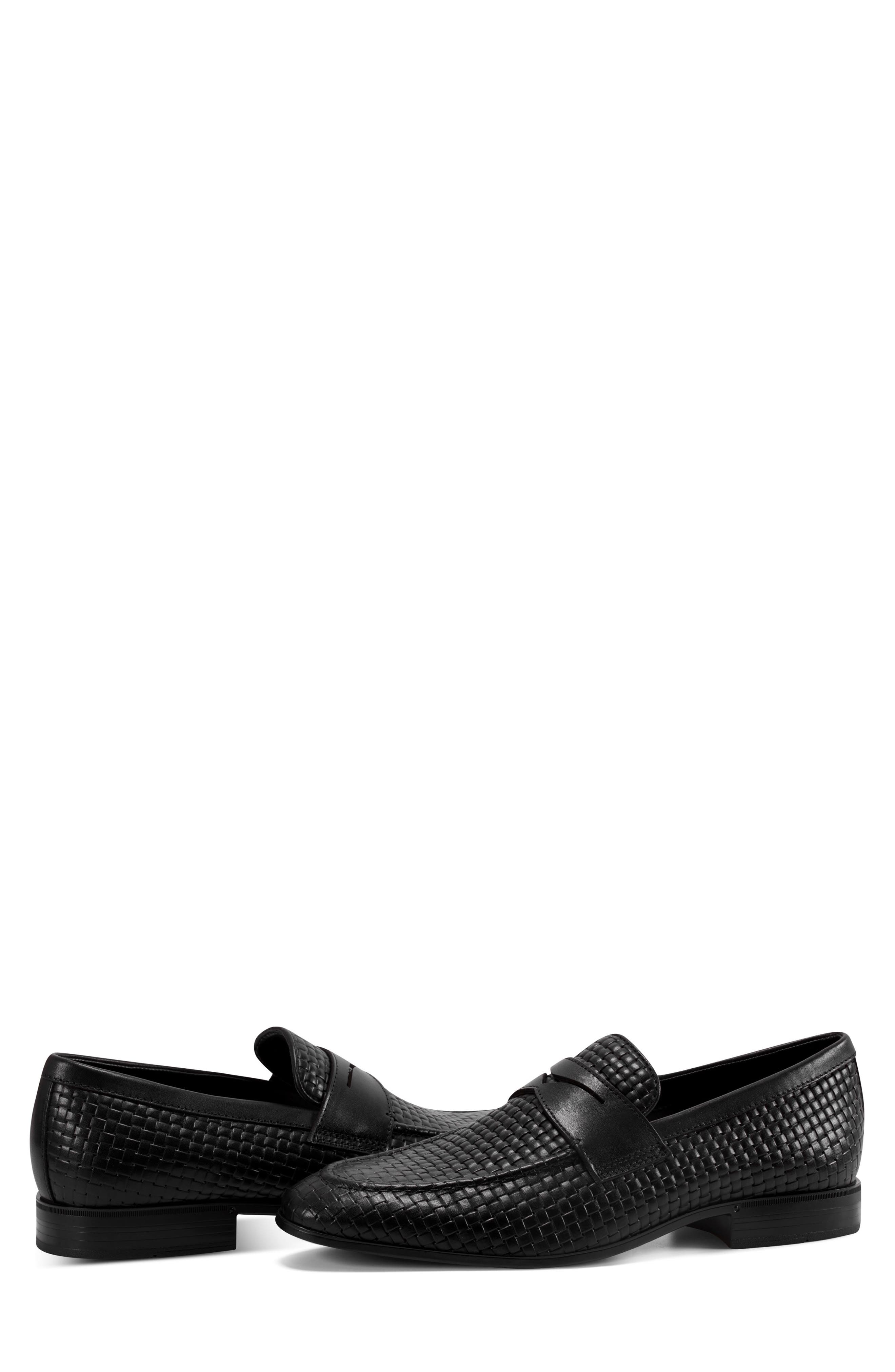 Rockport Cory Embossed Penny Loafer, Alternate, color, Black