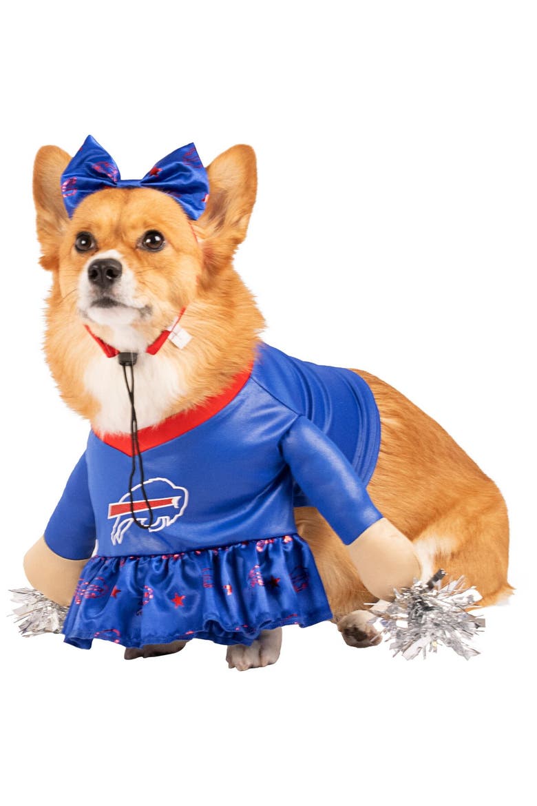 Buffalo Bills Cheer Dog Costume, Alternate, color, Blue
