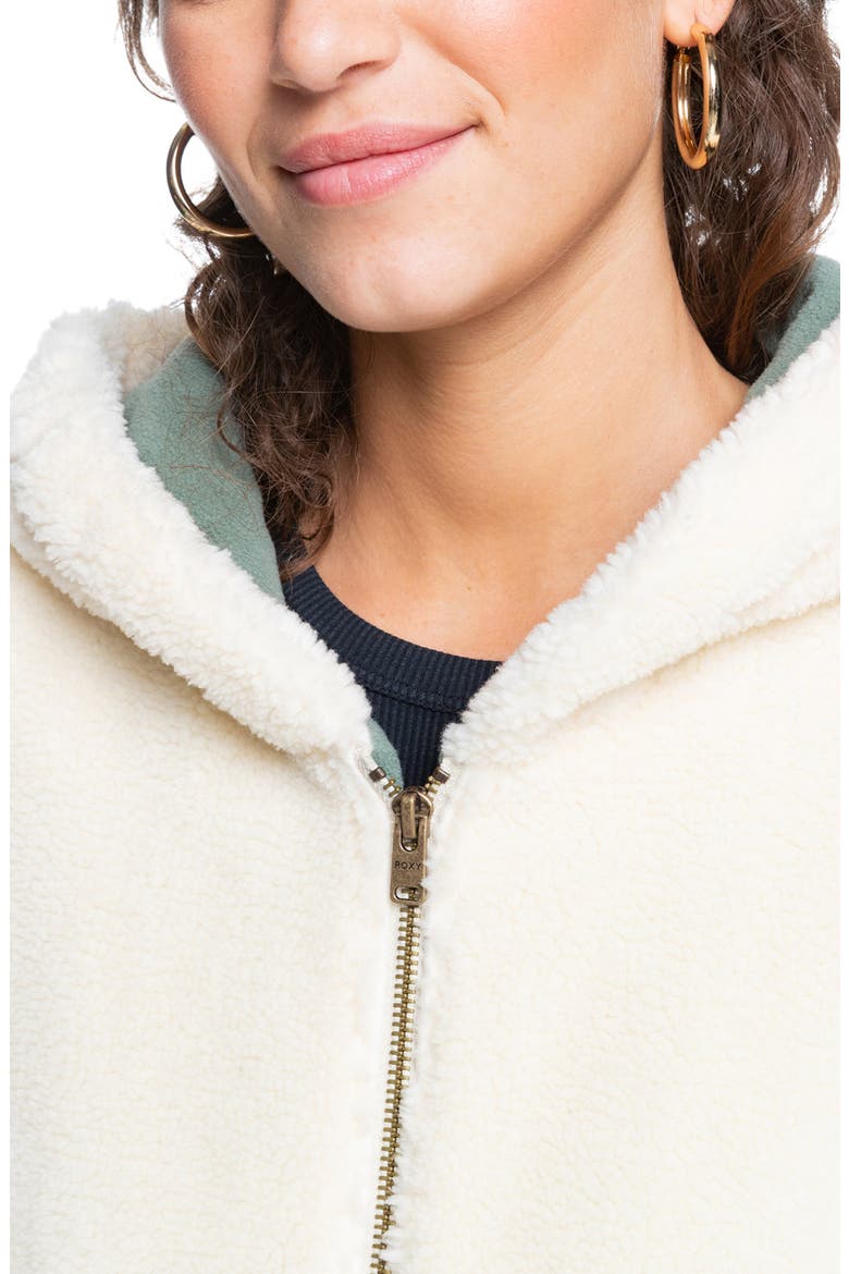 Border Line High Plush Fleece Hoodie, Alternate, color, TAPIOCA