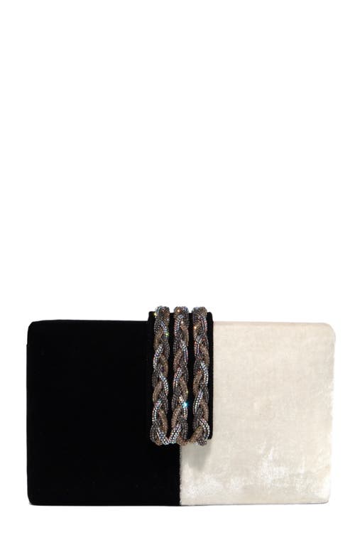 Simitri Color Block Braided Clutch In Multi