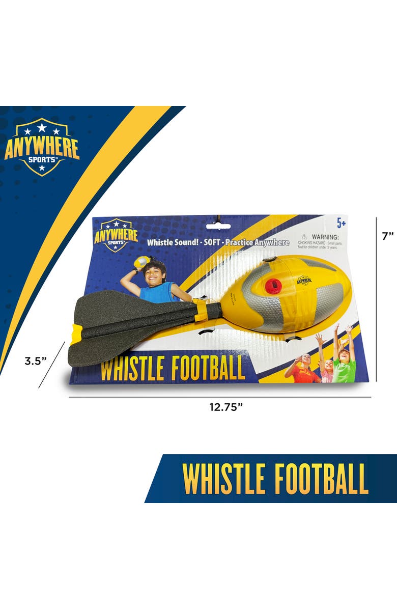 Anywhere Sports Whistle Football, 12" Kids 5+, Alternate, color, Multicolored