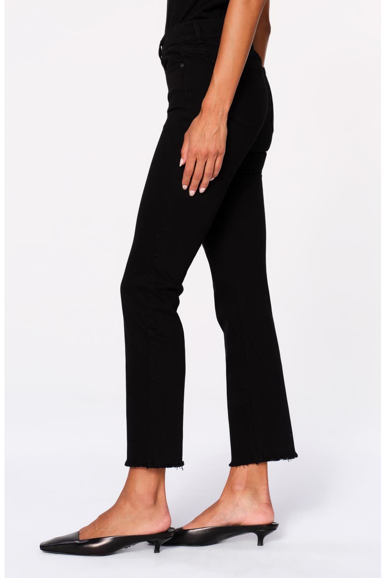 Mara Straight Leg Mid Rise Instasculpt Ankle Jeans, Alternate, color, BLACK PEACHED RAW