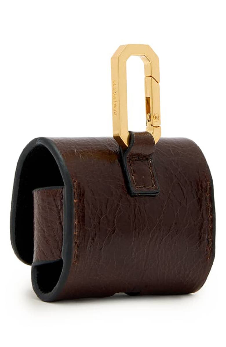 AllSaints Hex AirPod Case, Alternate, color, Cognac Brown