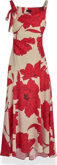 【Donna Karan New York】Cowl-Neck Lined Floral Gown Donna Karan New York Floral Cowl Neck Satin Gown | Nordstrom