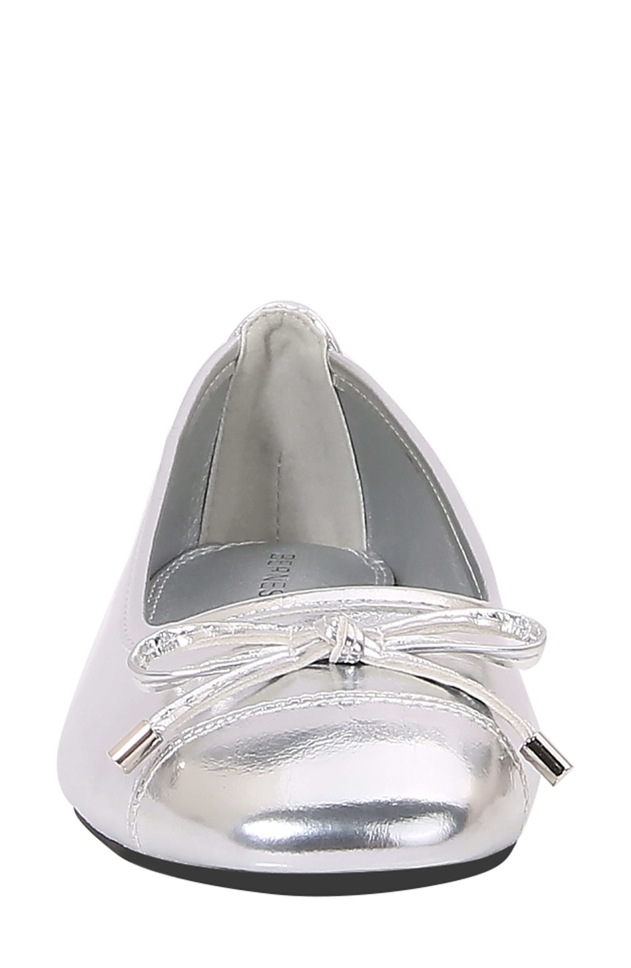 BERNESS Olesia Bow Flat, Alternate, color, Silver