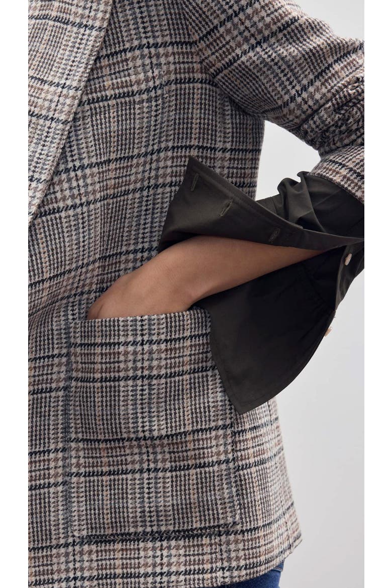 Patch Pocket 90's Blazer, Alternate, color, Neutral Glen Check