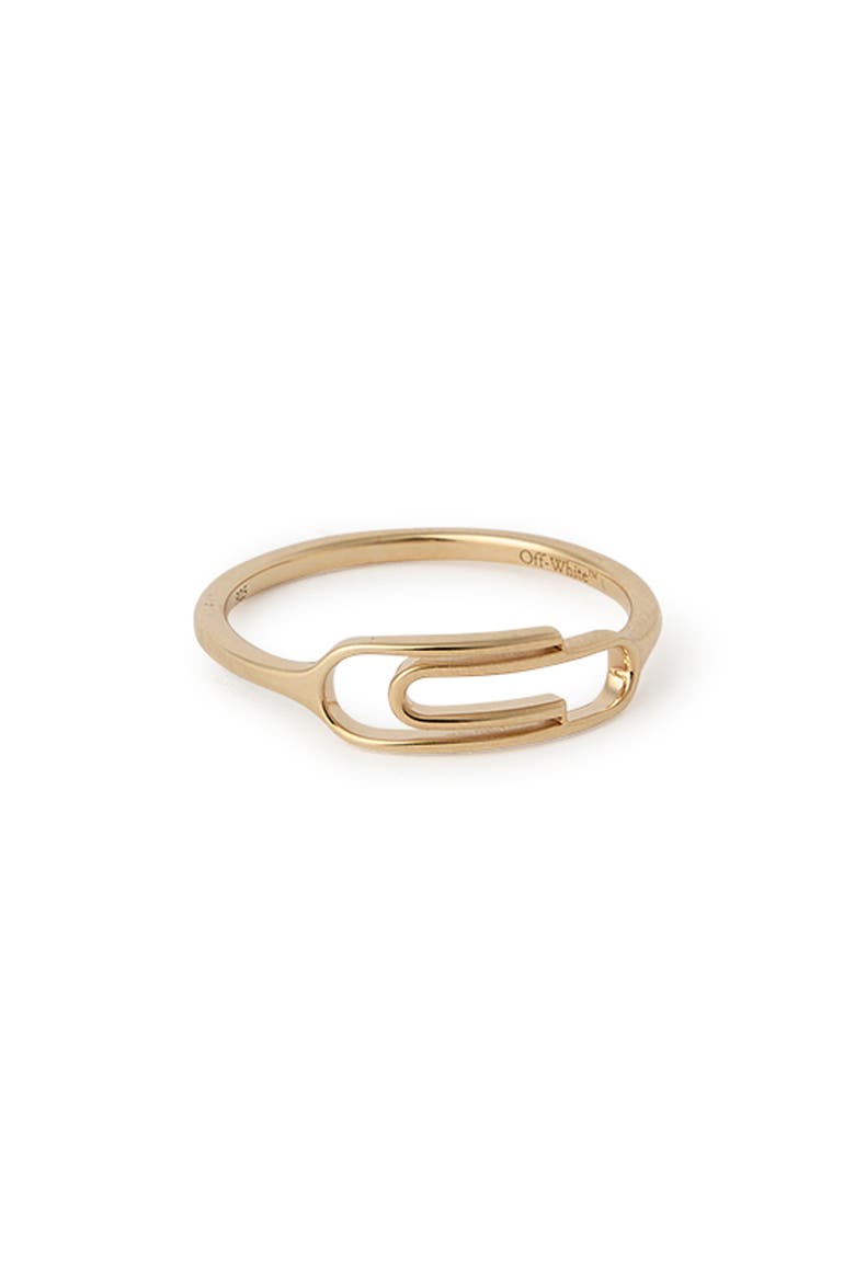 Paper Clip Ring, Alternate, color, YELLOW GOLD