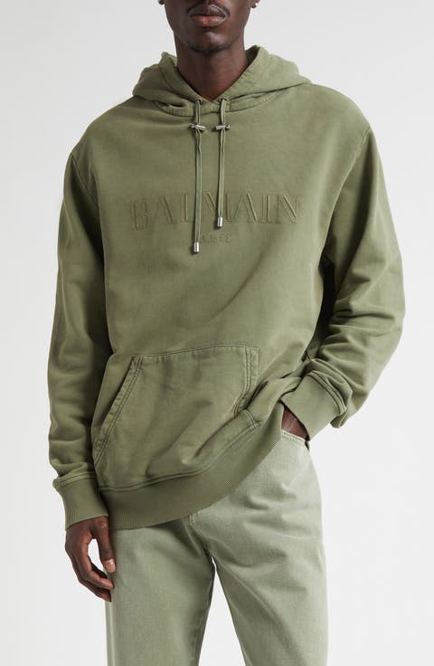 Oversize Vintage Emblem Cotton Hoodie