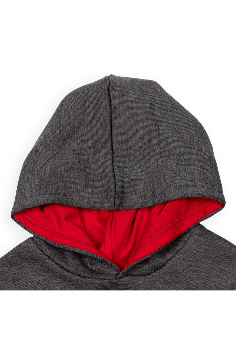Mickey Mouse Fleece Pullover Hoodie, Alternate, color, Charcoal Mickey