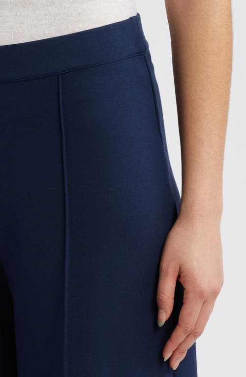 Caslonr Caslon(r) Wide Leg Crop Ponte Pants In Navy Blazer