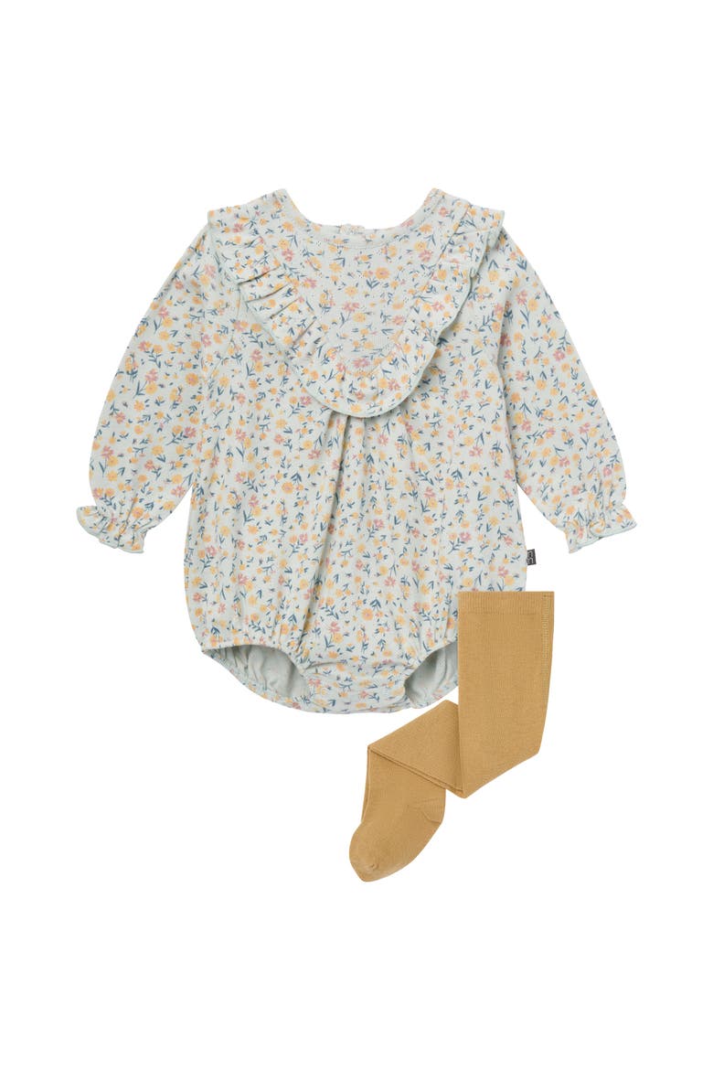Bubble Romper and Tights Set, Main, color, Tiny Floral