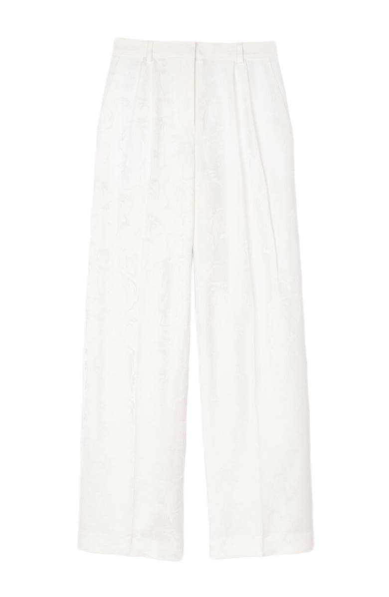 SANDRO Jacquard flowers trousers, Alternate, color, White