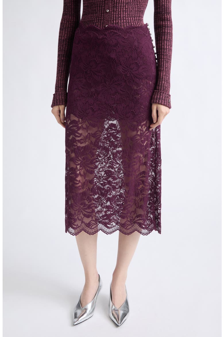 Layered Lace Skirt, Main, color, MAGENTA PURPLE