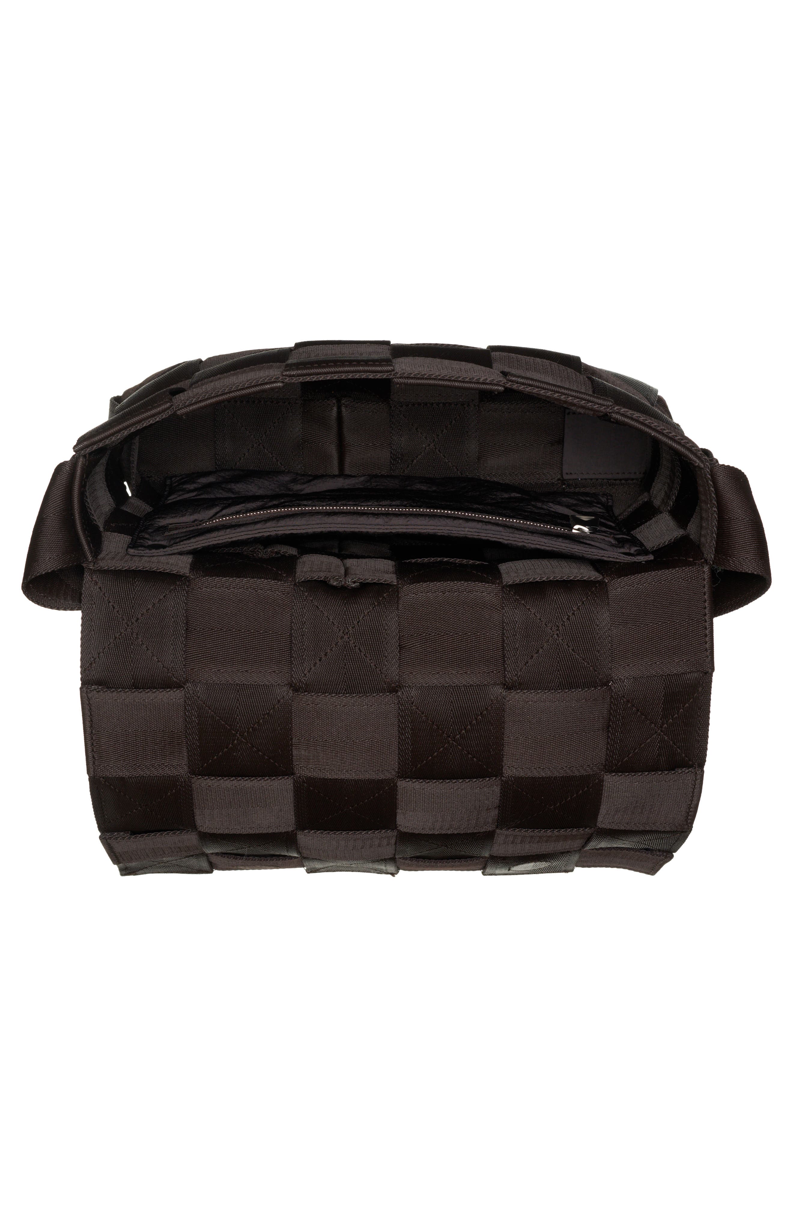 Bottega Veneta Large Cassette Intrecciato Webbed Shoulder Bag, Alternate, color, Black