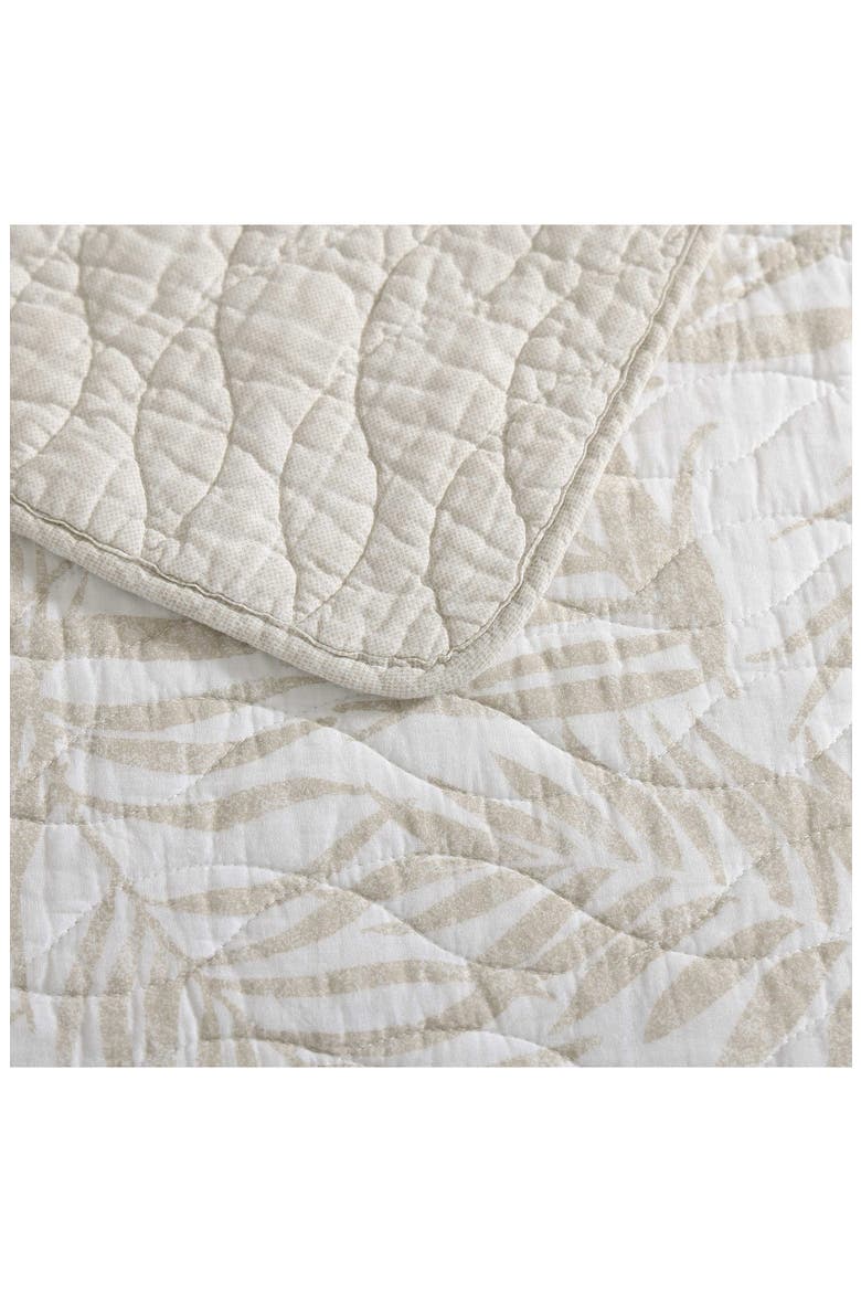 Palm Day Cotton Quilt & Sham Set, Alternate, color, SAND