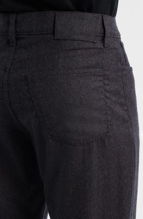 Canali Regular Fit Lightweight Wool Flannel Pants In Black