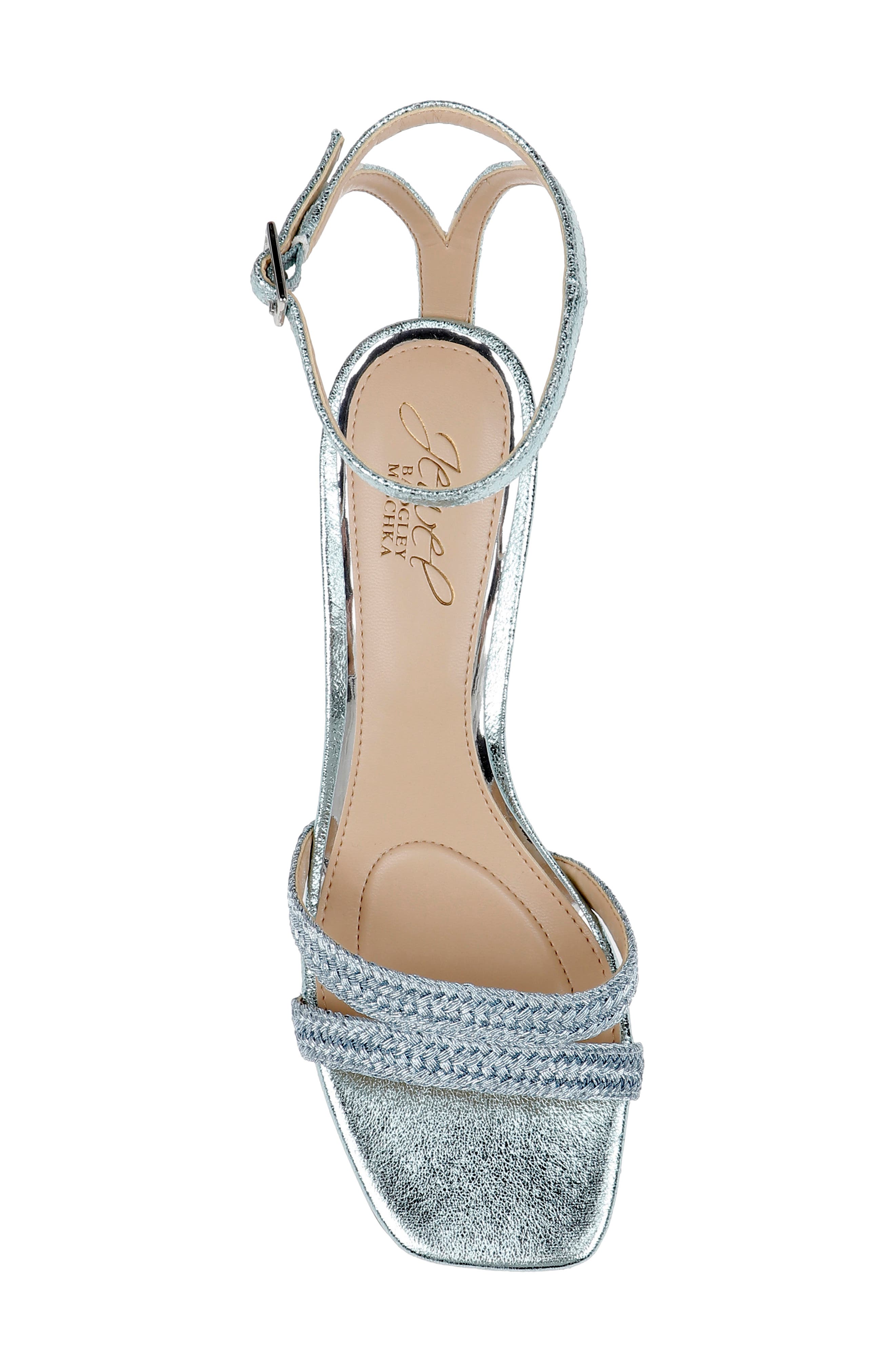 Jewel Badgley Mischka Hayzel Ankle Strap Sandal, Alternate, color, Pwdr Blu
