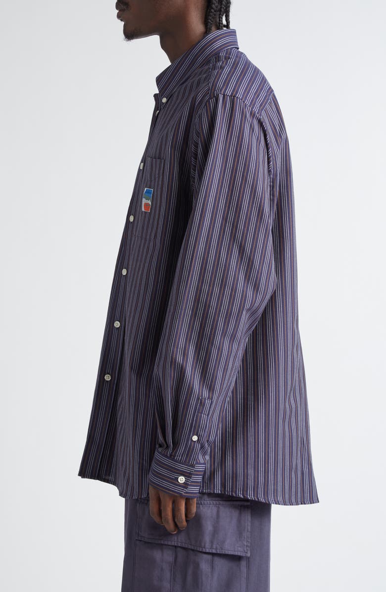 PALMES Deuce Organic Cotton Button-Down Oxford Shirt, Alternate, color, Dark Blue