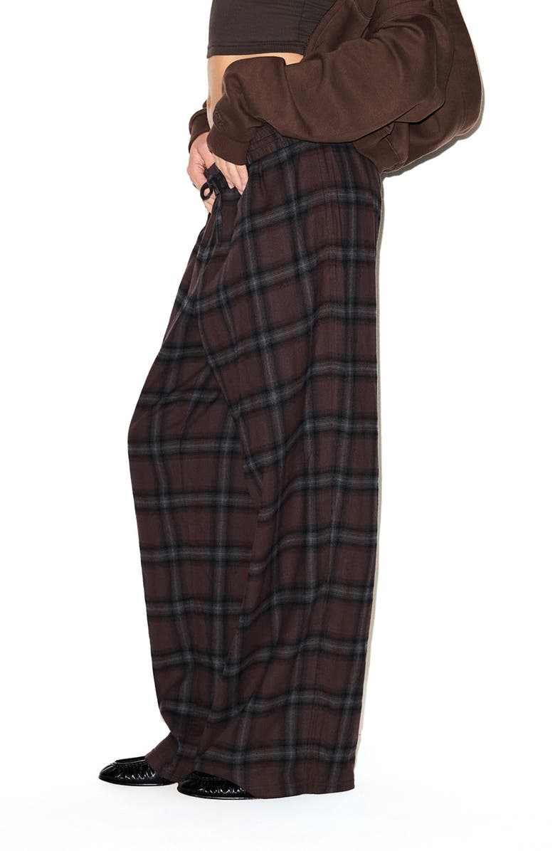 SKIMS Plaid Flannel Pajama Pants, Alternate, color, 