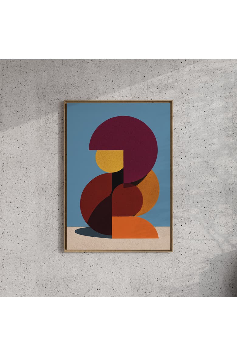 Form and Structure No. 10 Geometric Abstract Art Print, Alternate, color, Unframed - 12x16