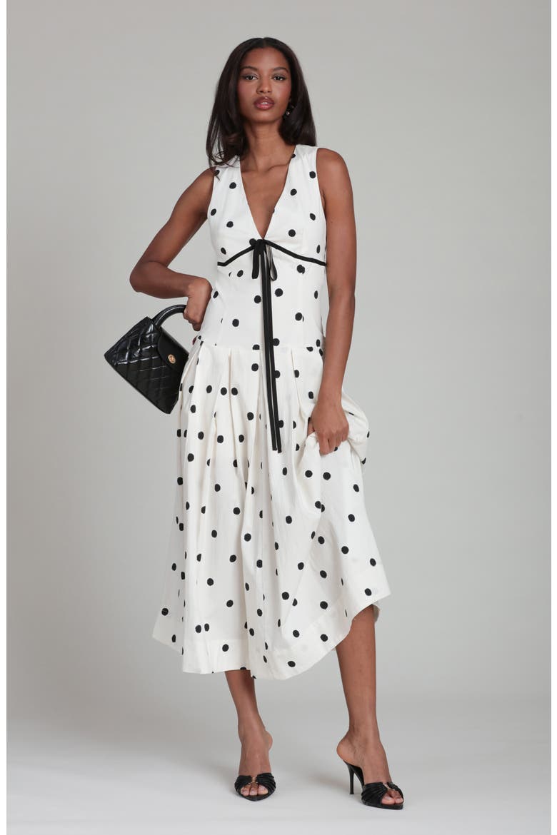 Dot Sleeveless Maxi Dress, Alternate, color, BRUSHED POLKA DOT