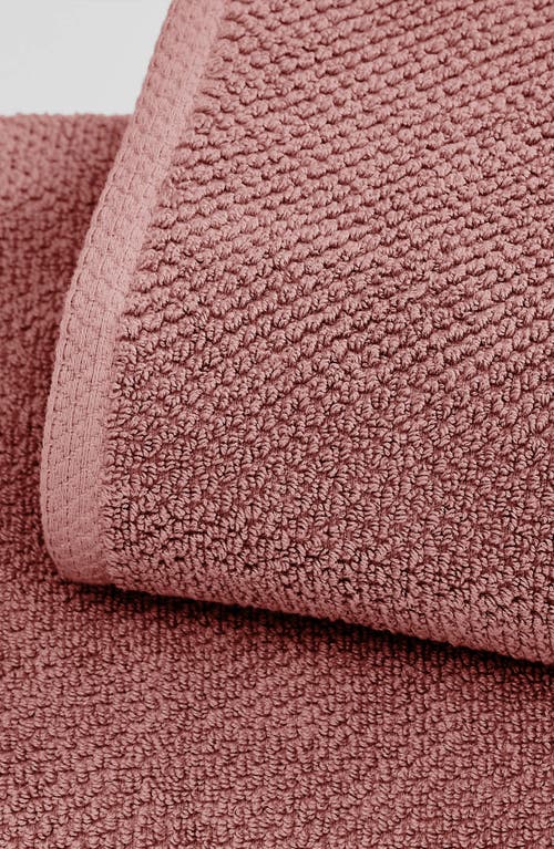 Woven & Weft Popcorn Texture 6-piece Towel Set In Dusty Rose