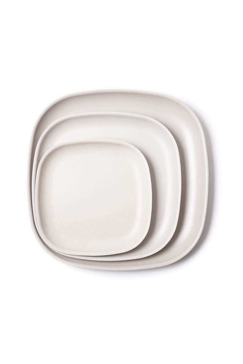 Square Dinner Plate - Set of 4, Alternate, color, Stone
