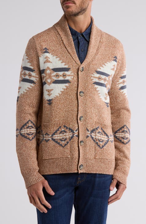 Marbled Jacquard Shawl Cardigan