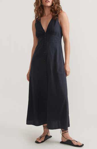 Marine Layer Camila Sleeveless Hemp Blend Maxi Dress