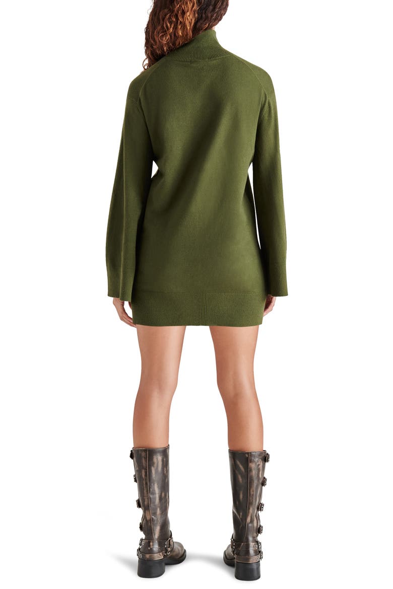 Gretta Turtleneck Long Sleeve Sweater Minidress, Alternate, color, DARK OLIVE