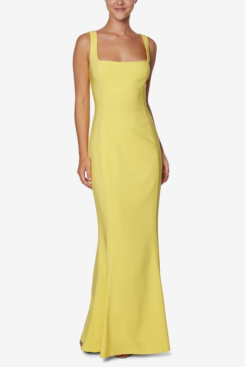 Square Neck Fishtail Gown