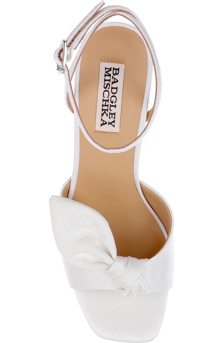 Badgley Mischka Collection Yuki Ankle Strap Platform Sandal, Alternate, color, White Crepe