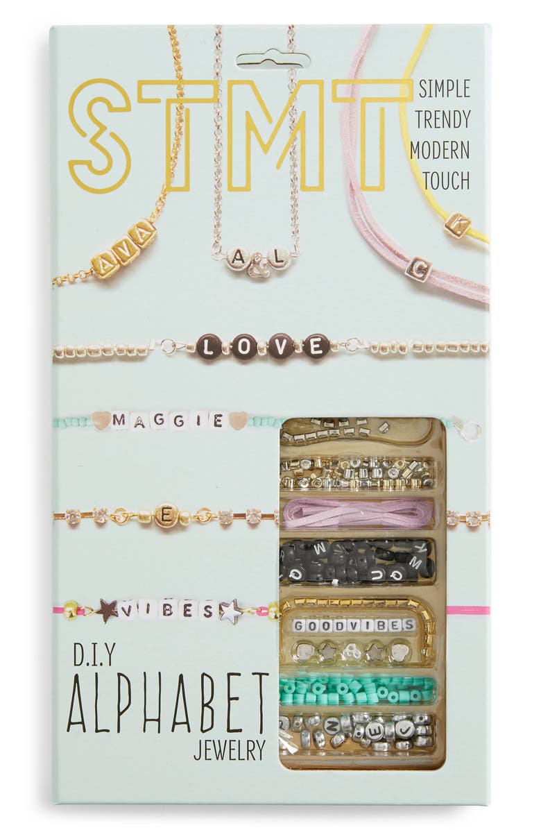 STMT DIY Alphabet Jewelry Set, Main, color, 