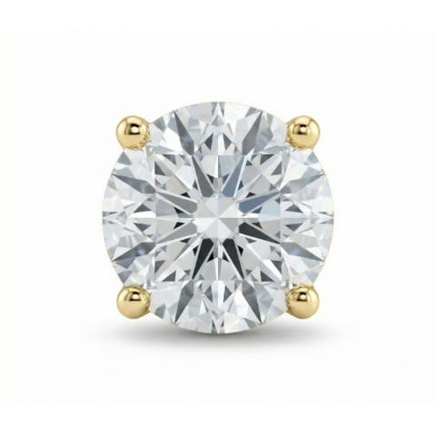 1/2 - 2 Ct Single Diamond Stud in 14k Gold One Earring Lab Grown